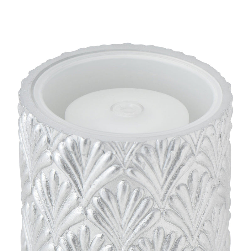 Led Water Candle Pattern Silver