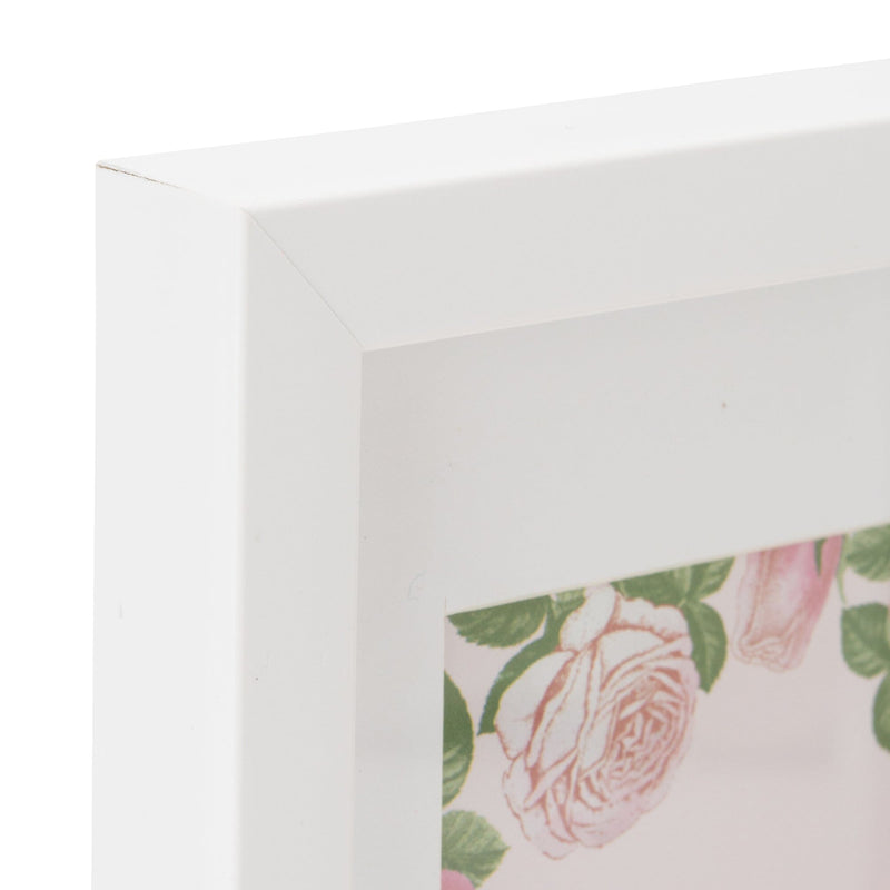 Flower Photo Frame With Clock Pink