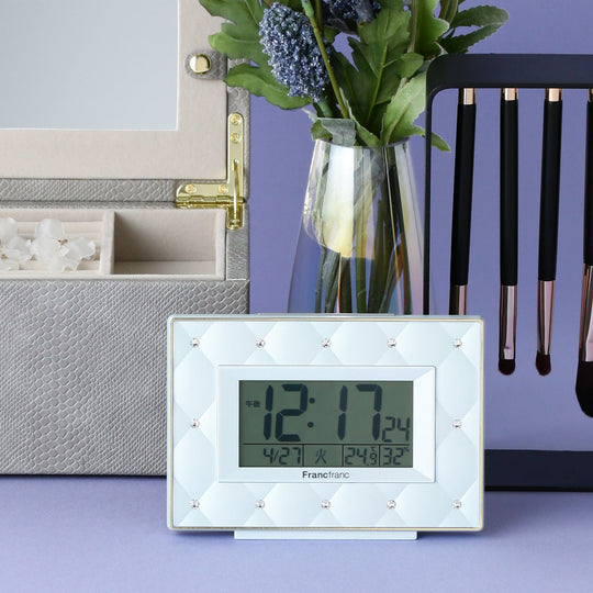 Abisko Wave Digital Clock Blue