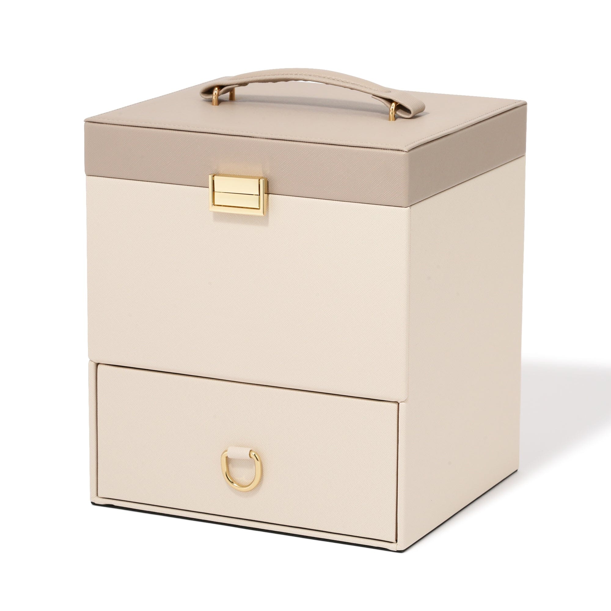 Bicolor Cosmetic Box Beige