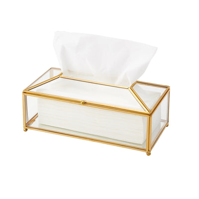 Glass Organizer Tissue Box
