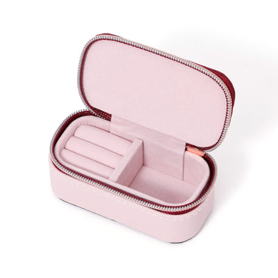 BICOLOR 雙色旅行首飾盒粉紅色