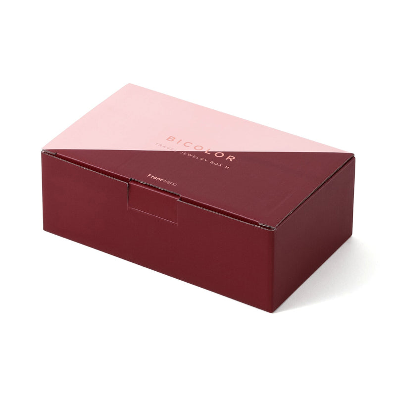 雙色旅行首飾盒中號粉紅色