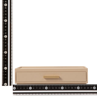 STACKING 可堆疊抽屜戒指首飾盒米色 