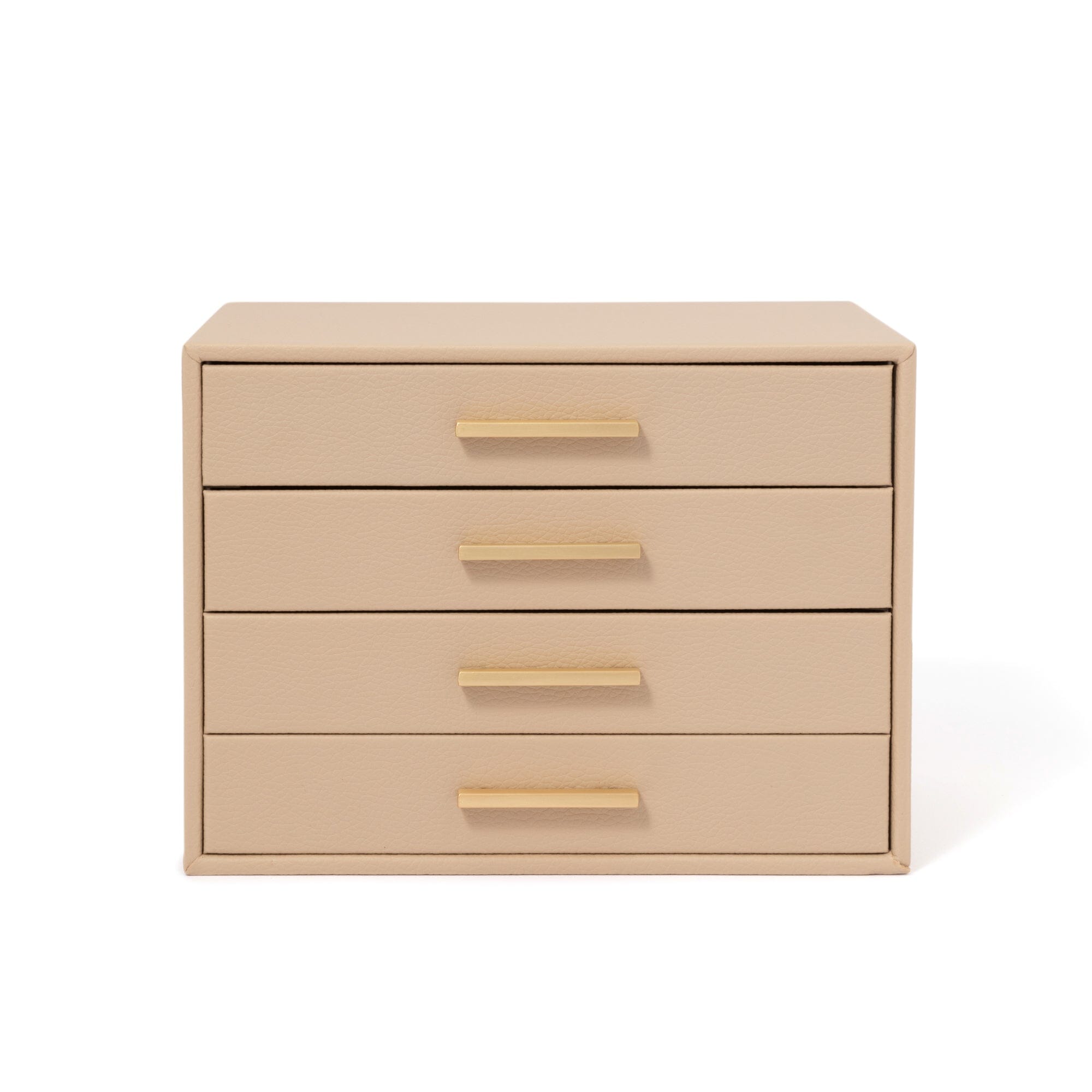 四層抽屜首飾盒米色