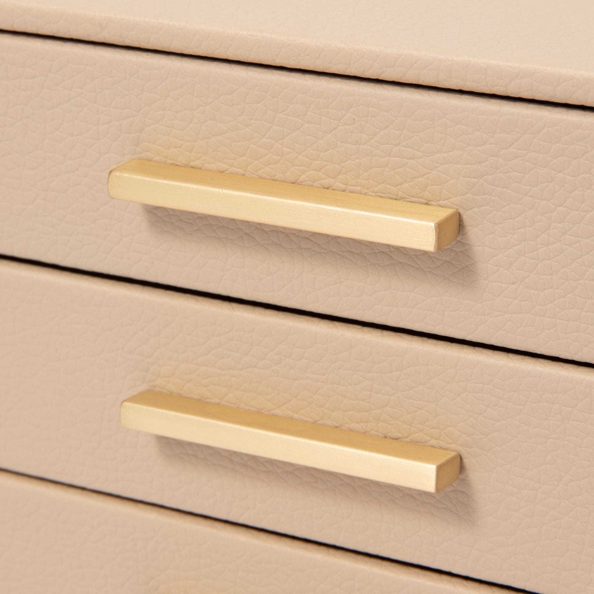 四層抽屜首飾盒米色