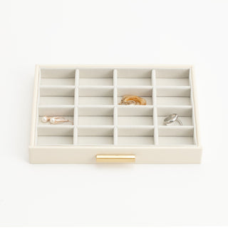 STACKING 可堆疊抽屜耳環首飾盒白色