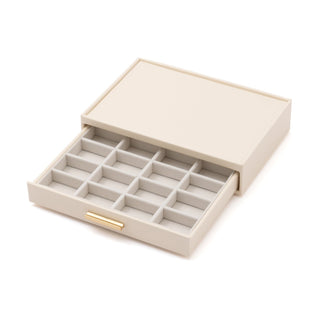 STACKING 可堆疊抽屜耳環首飾盒白色