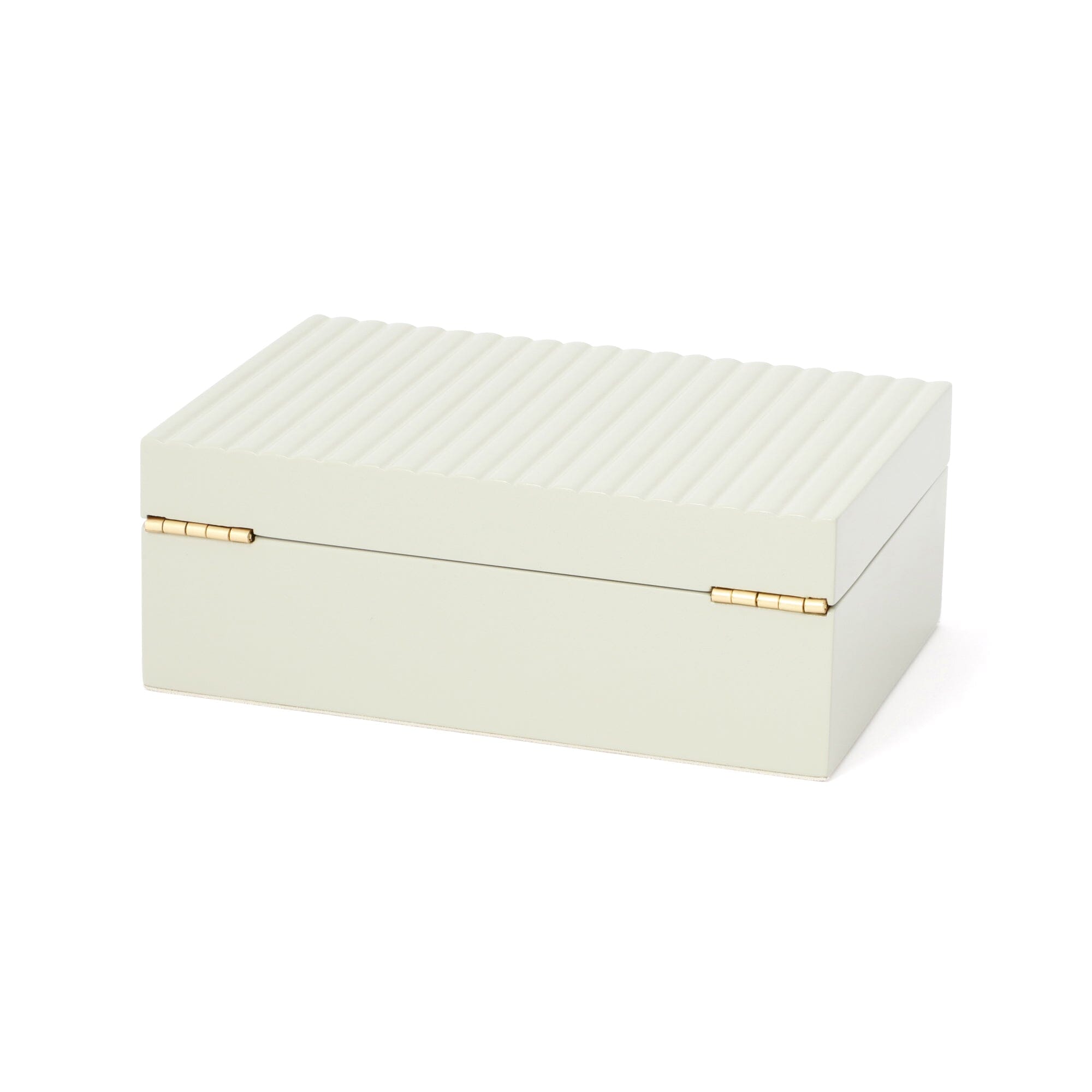 Lacquer Stripe Jewelry Box Small Grey