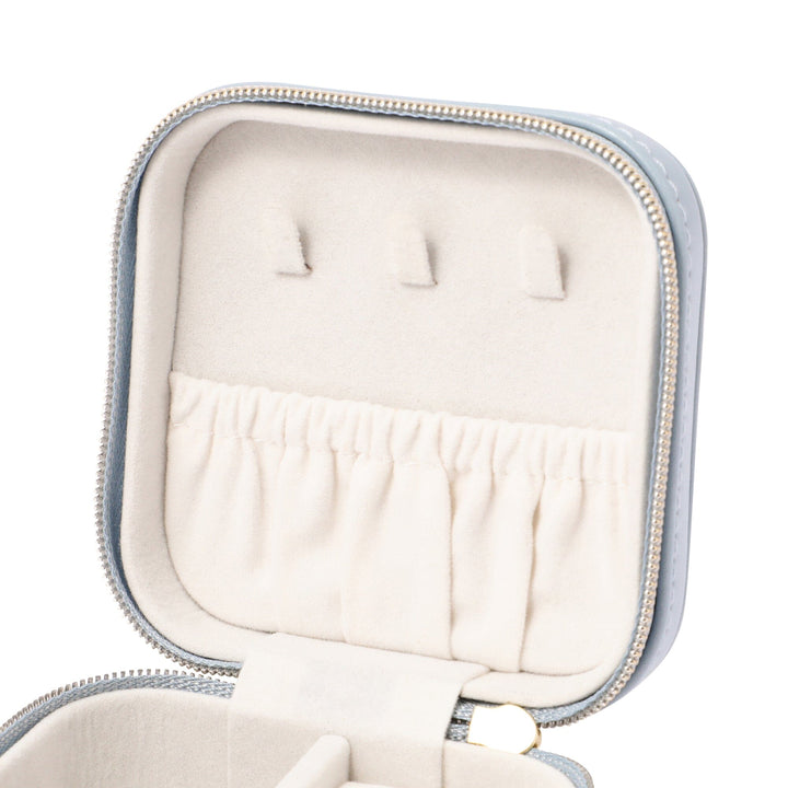 Embroidery Flower Travel Jewelry Box Small Blue – Francfranc Hong Kong