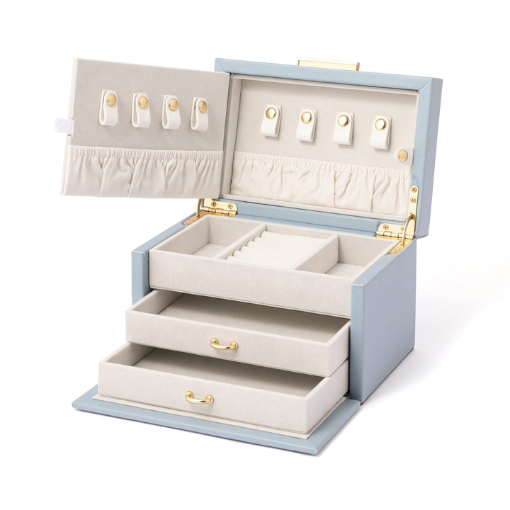 Embroidery Flower Jewelry Box Small Blue – Francfranc Hong Kong