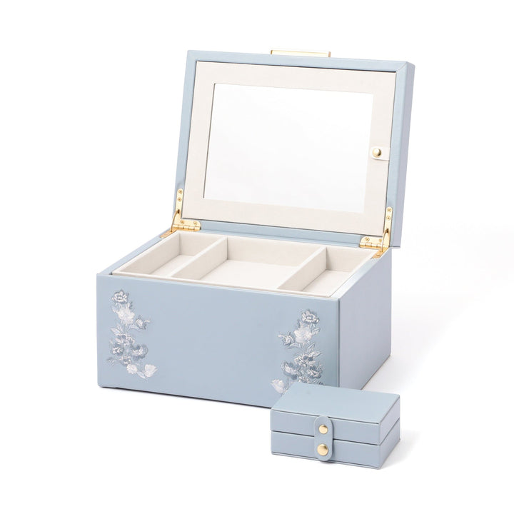 Embroidery Flower Jewelry Box Large Blue – Francfranc Hong Kong