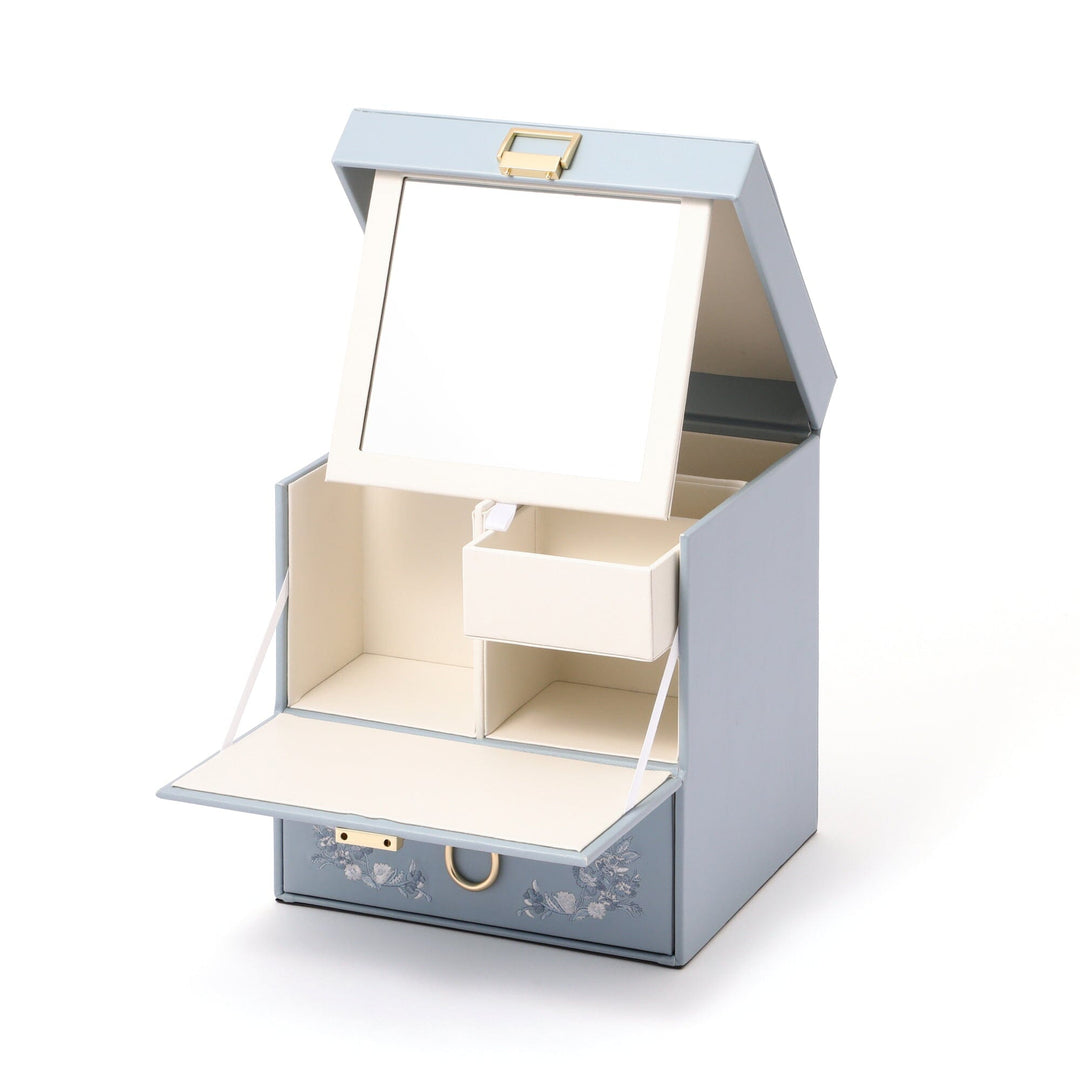 Embroidery Flower Cosmetic Box Blue – Francfranc Hong Kong