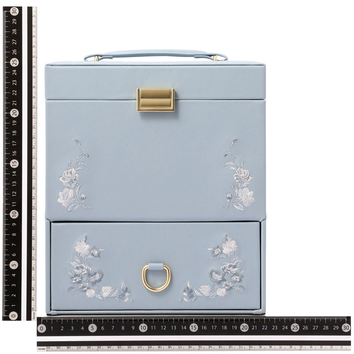 小物入れ Francfranc EMBROIDERY COSMETIC BOX Embroidery Flower Cosmetic Box Blue – Francfranc Hong Kong