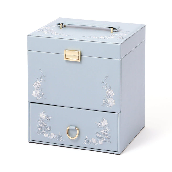 Embroidery Flower Cosmetic Box Blue – Francfranc Hong Kong