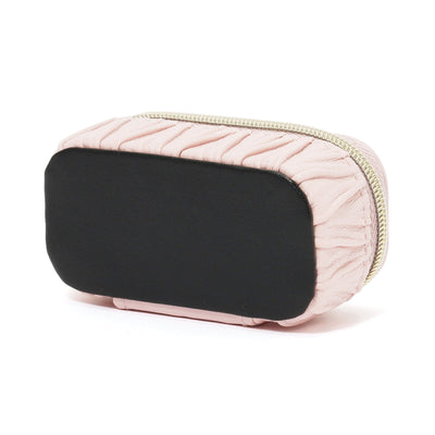 Embossed Mini Travel Jewelry Box Pink