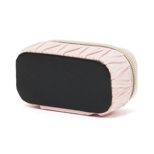Emboss Mini Travel Jewelry Box Pink