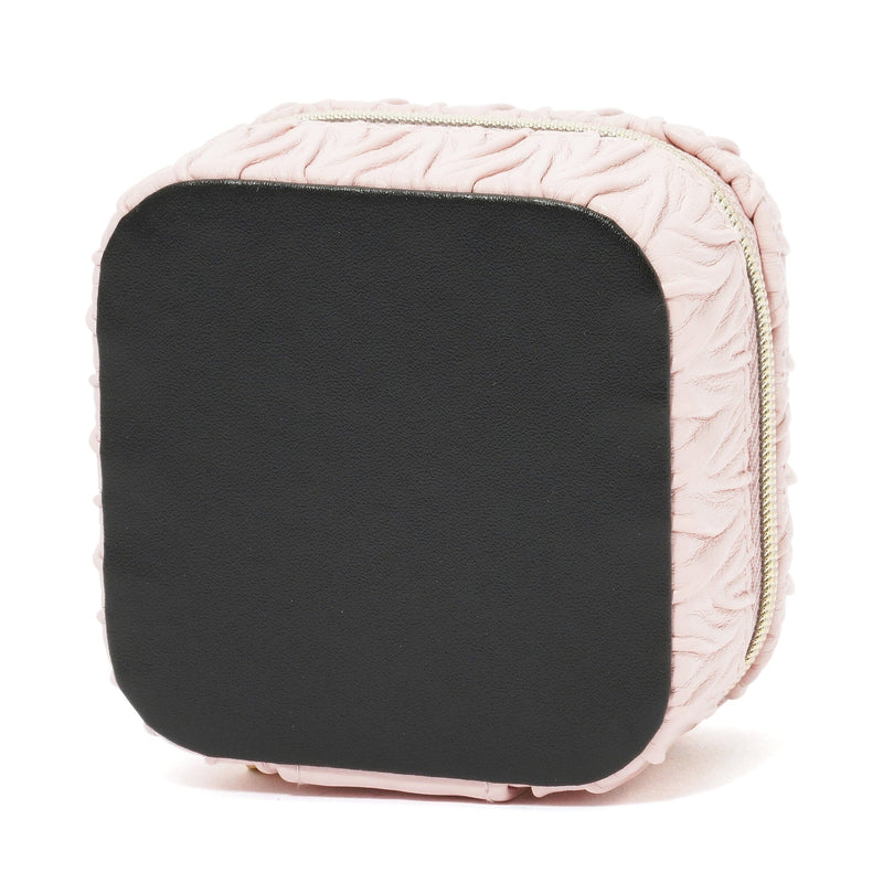 Embossed Travel Jewelry Box Small Pink