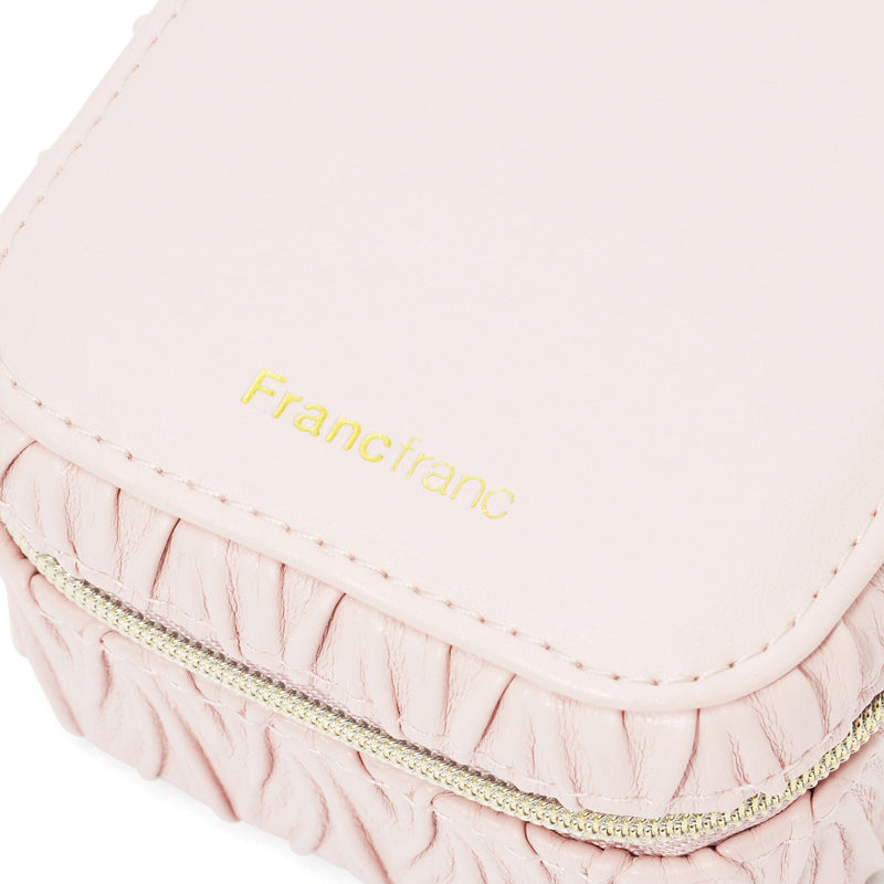 Embossed Travel Jewelry Box Small Pink