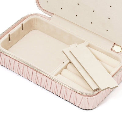 Embossed Travel Jewelry Box Medium Pink