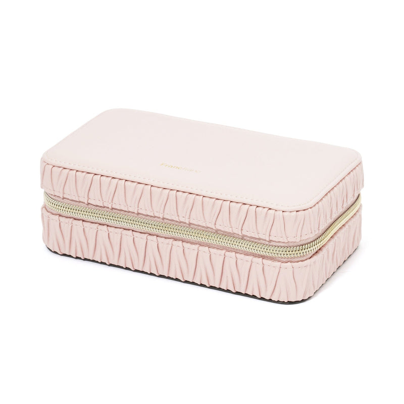 Embossed Travel Jewelry Box Medium Pink