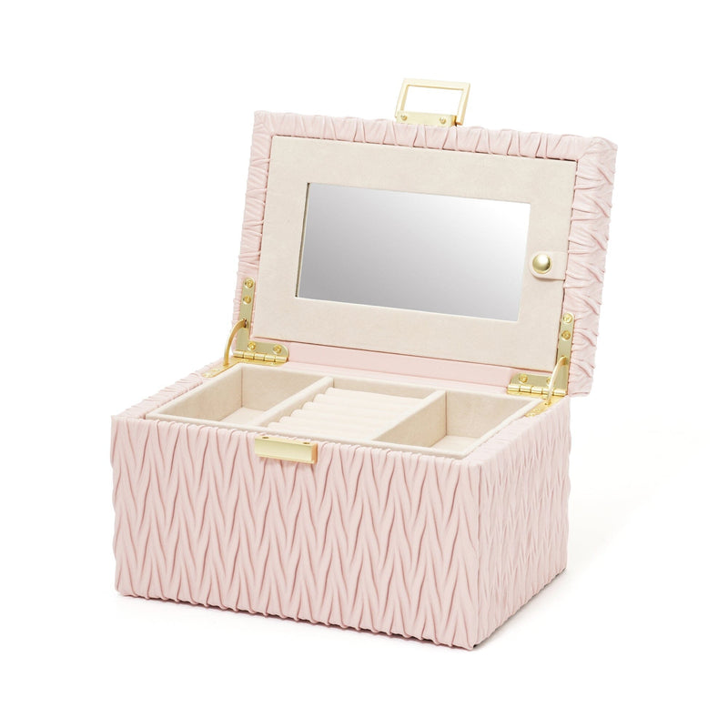 Embossed Jewelry Box Small Pink