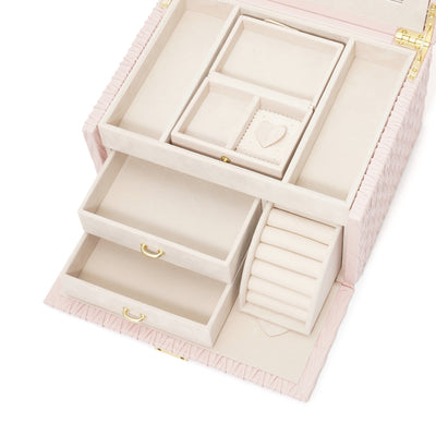 Embossed Jewelry Box Large Pink