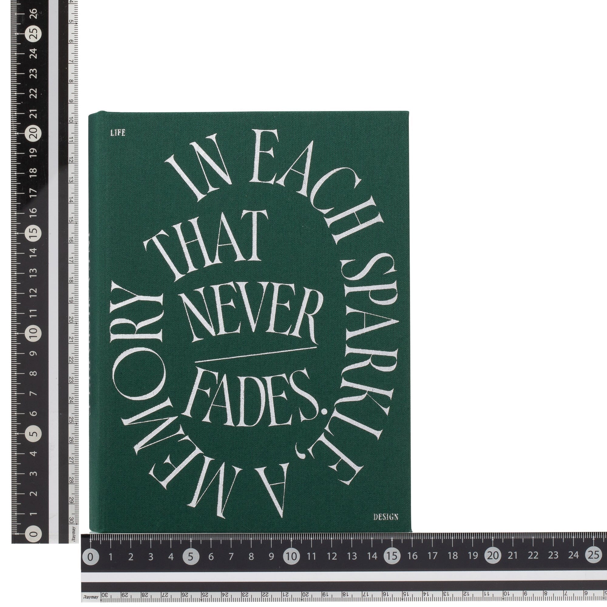 Book Box Typography Small Green