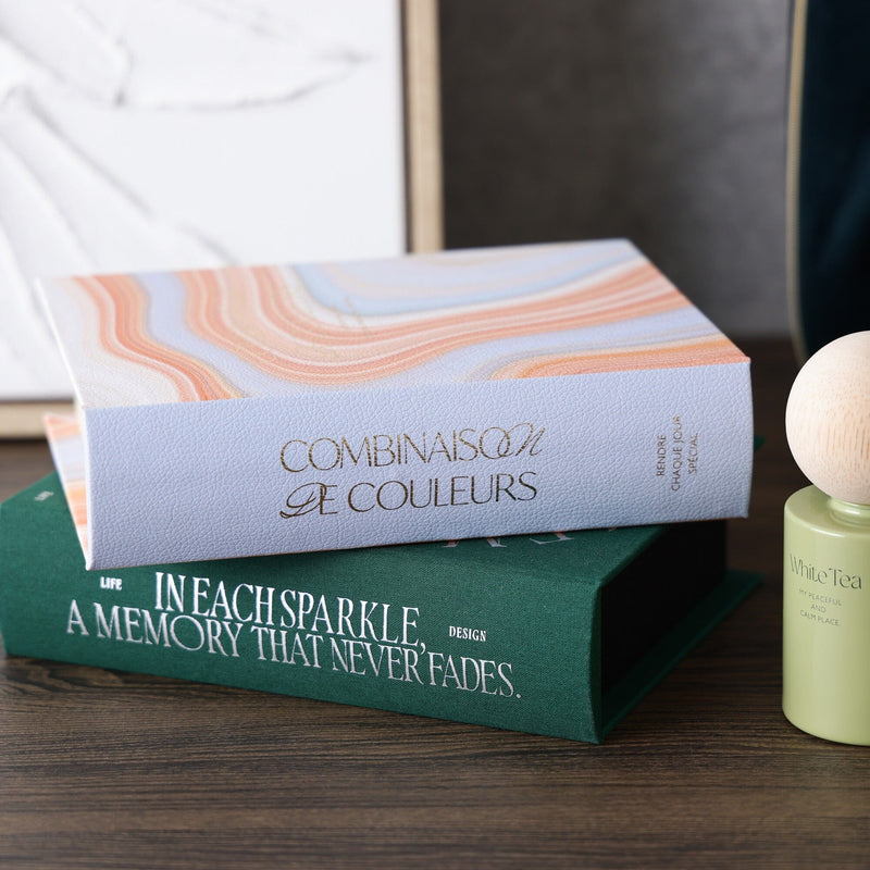 Book Box Marble Small Orange