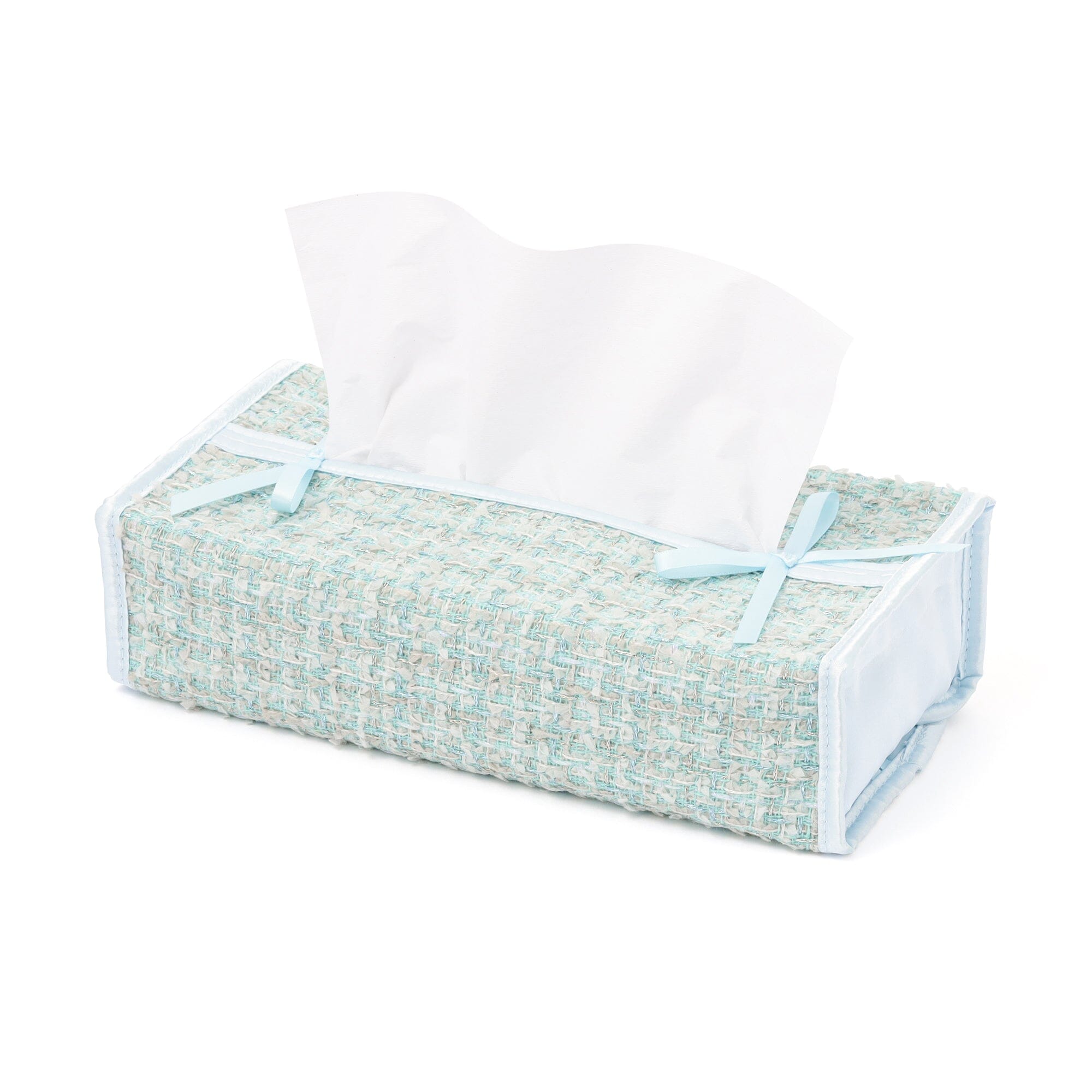 Tweed Tissue Cover Blue