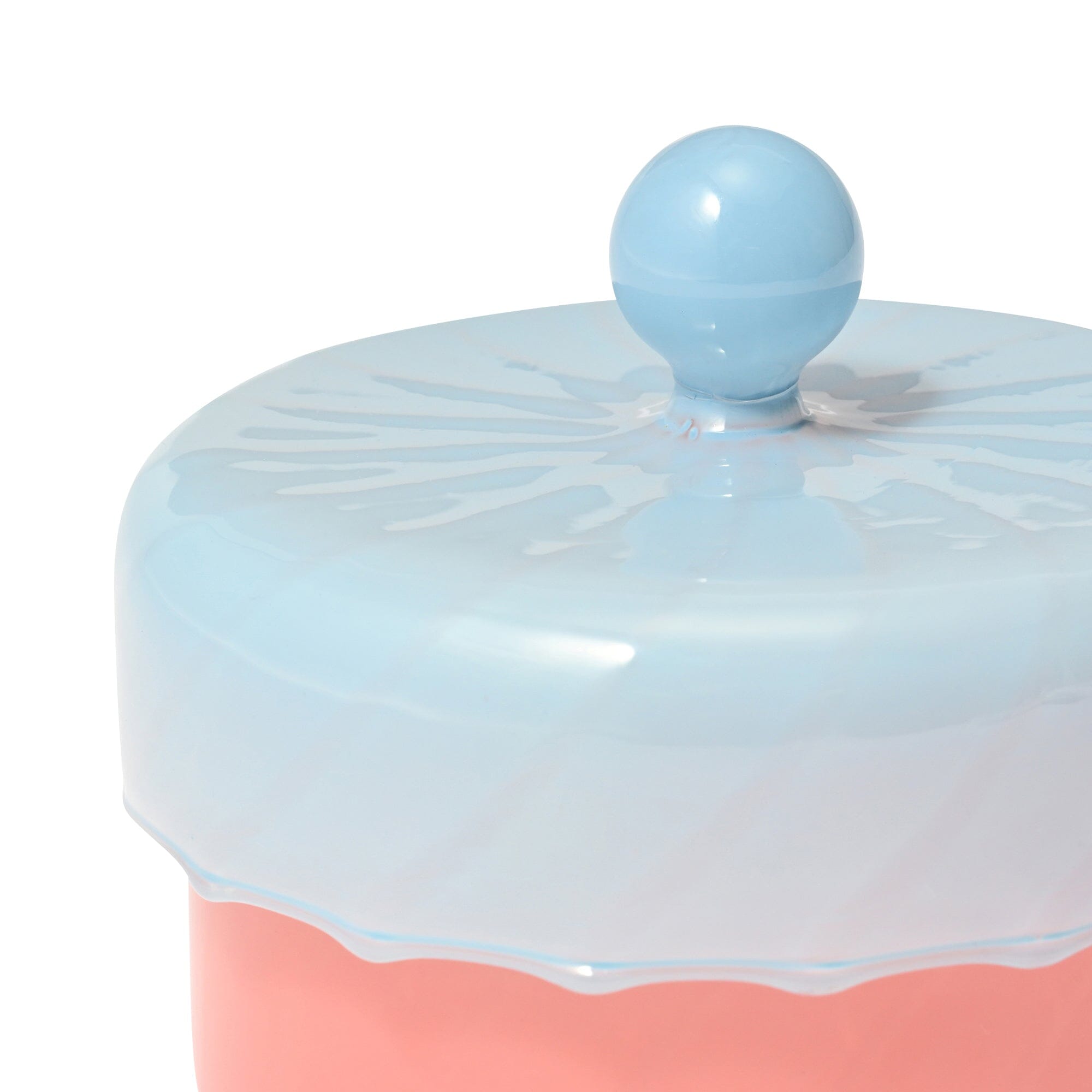 Glass Trinket Box Biocolor Small