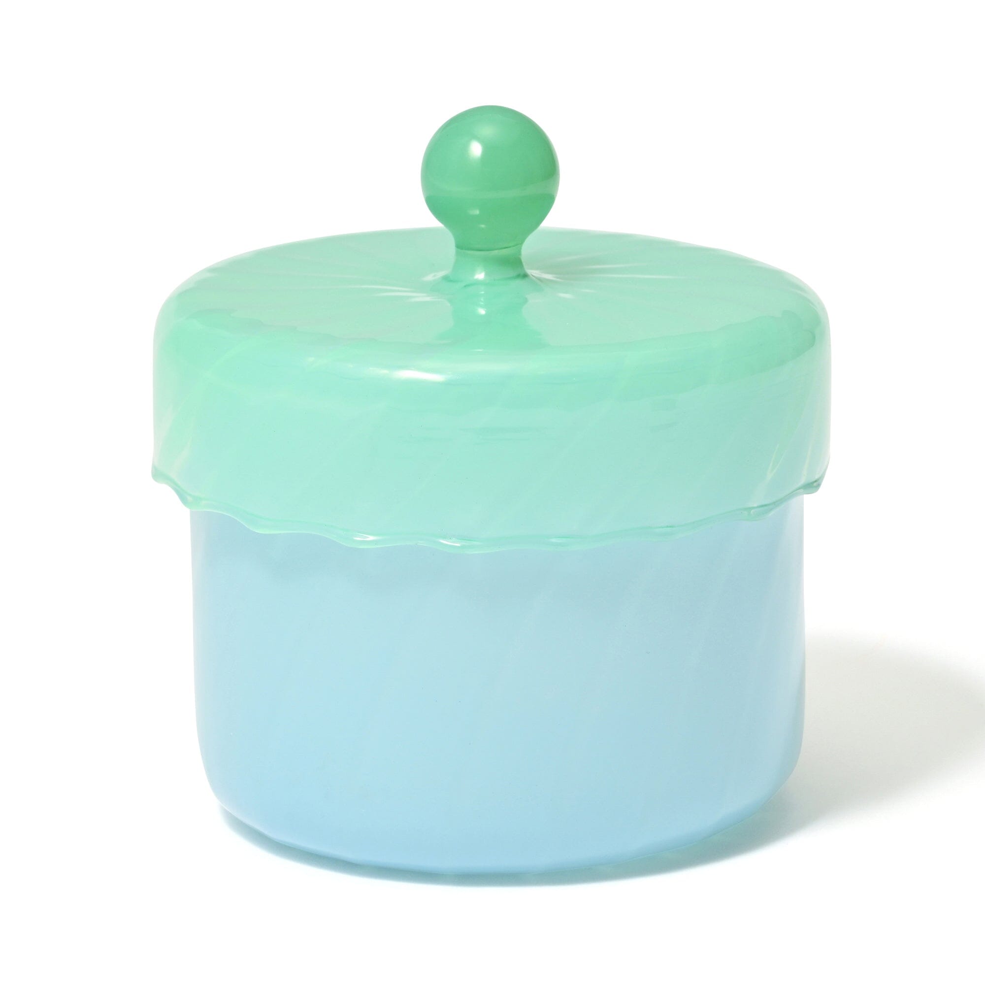 Glass Trinket Box Biocolor Large