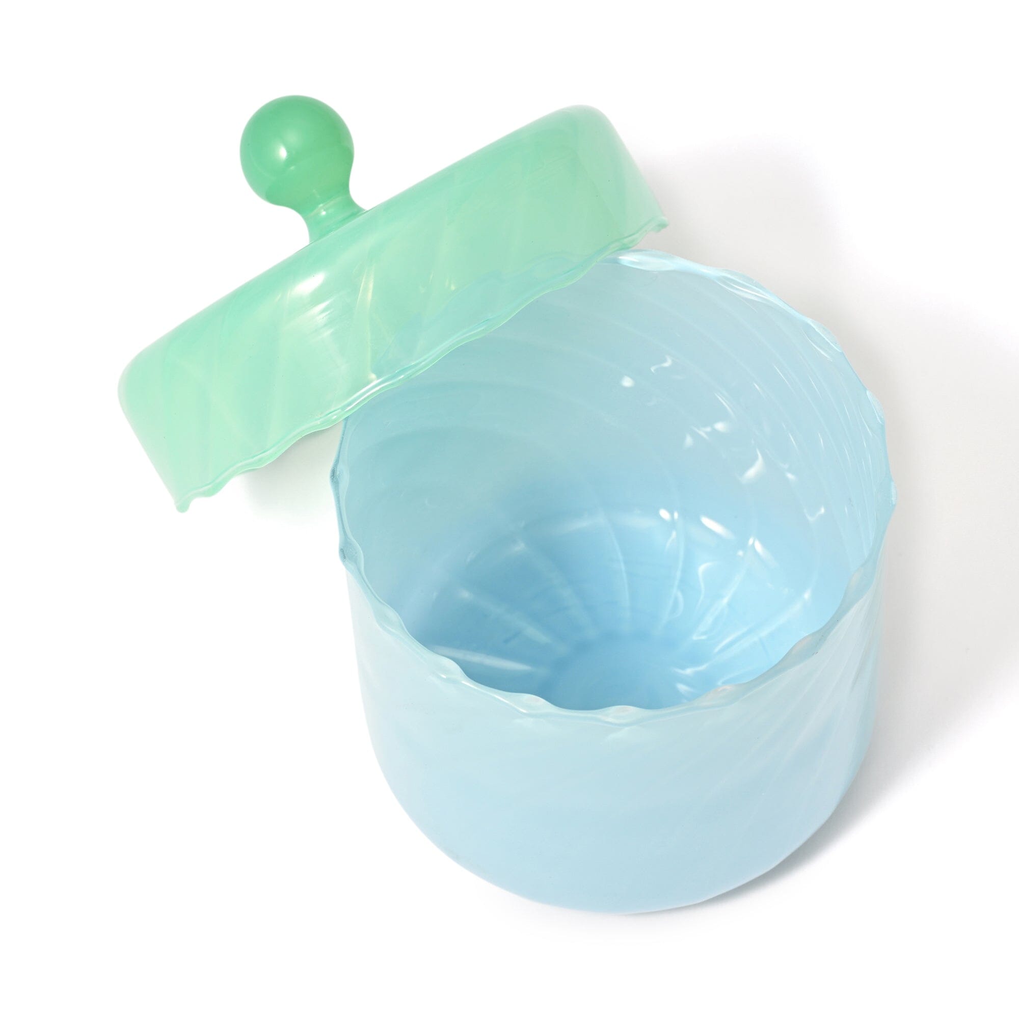 Glass Trinket Box Biocolor Large