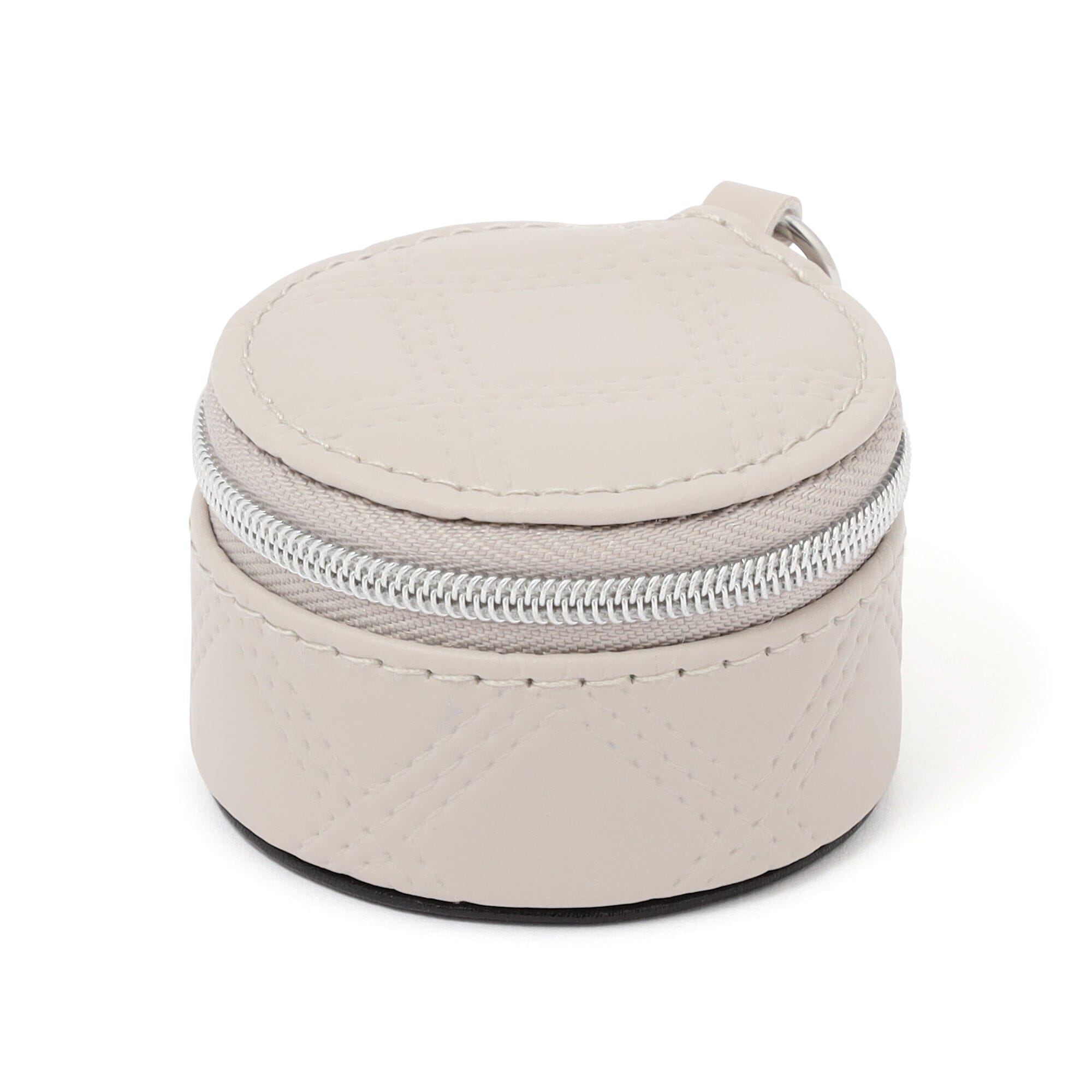 Quilt Mini Travel Jewelry Box Gray