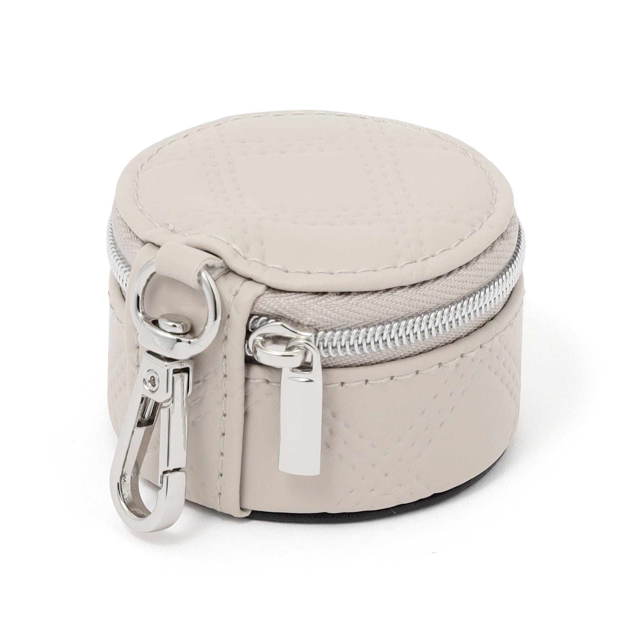 Quilt Mini Travel Jewelry Box Gray