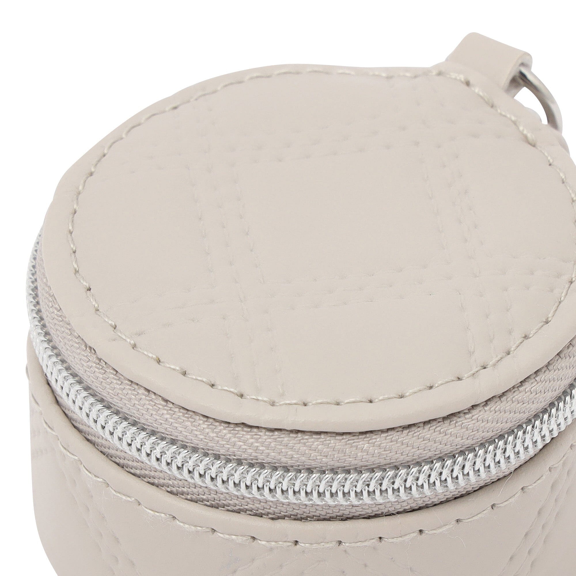 Quilt Mini Travel Jewelry Box Gray