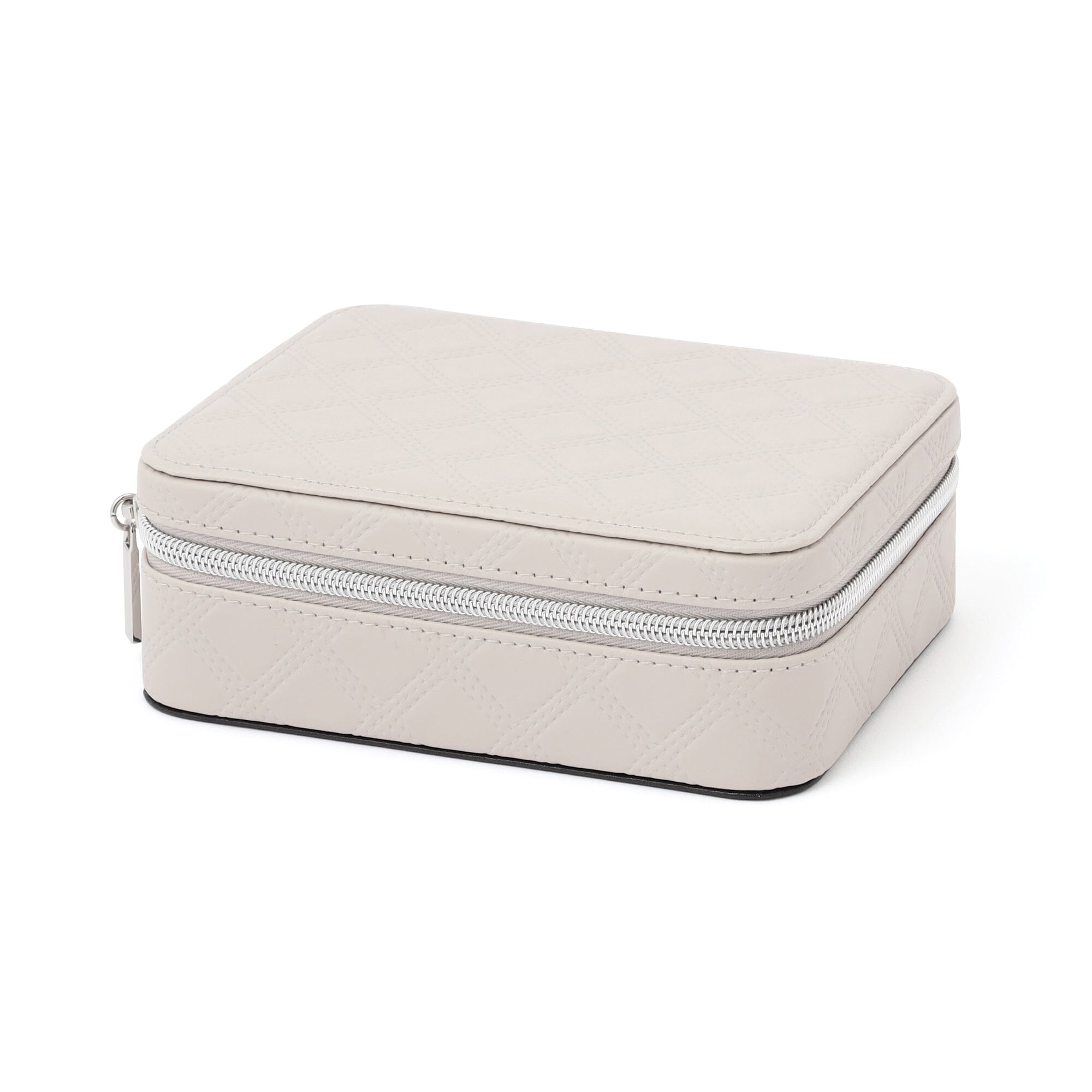 Quilt Travel Jewelry Box Multi Gray