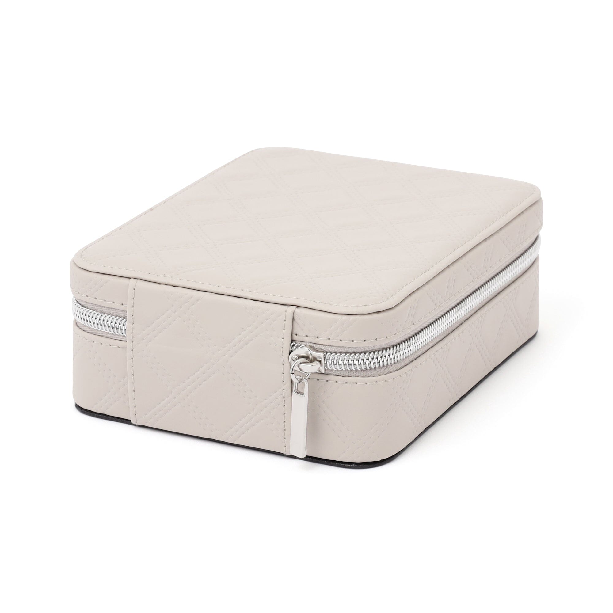 Quilt Travel Jewelry Box Multi Gray