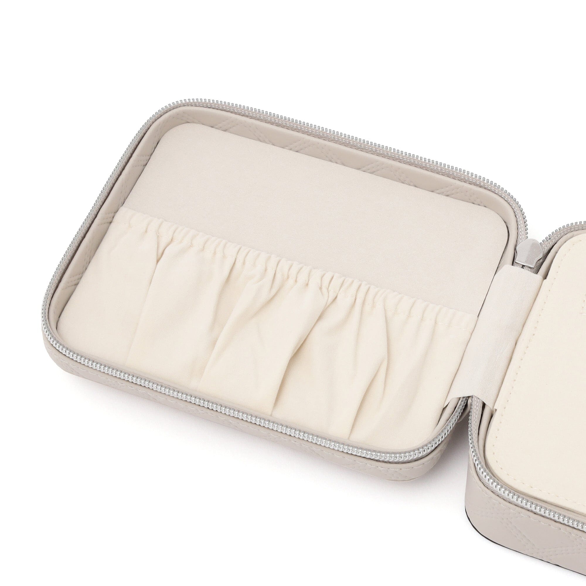 Quilt Travel Jewelry Box Multi Gray