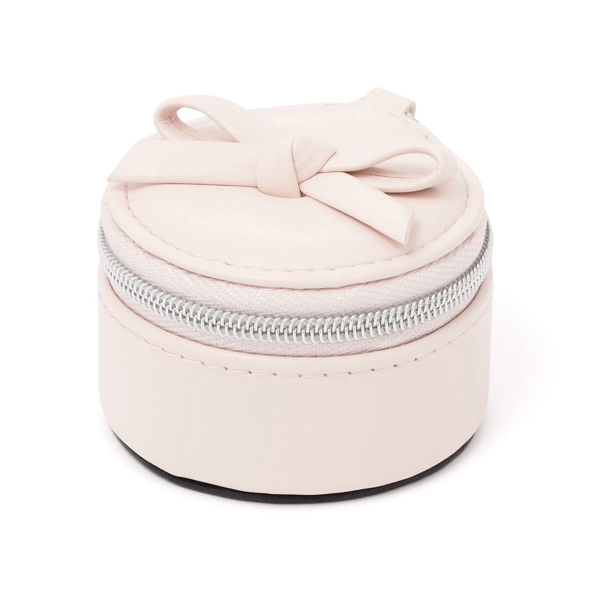 Ribbon Mini Travel Jewelry Box Light Pink
