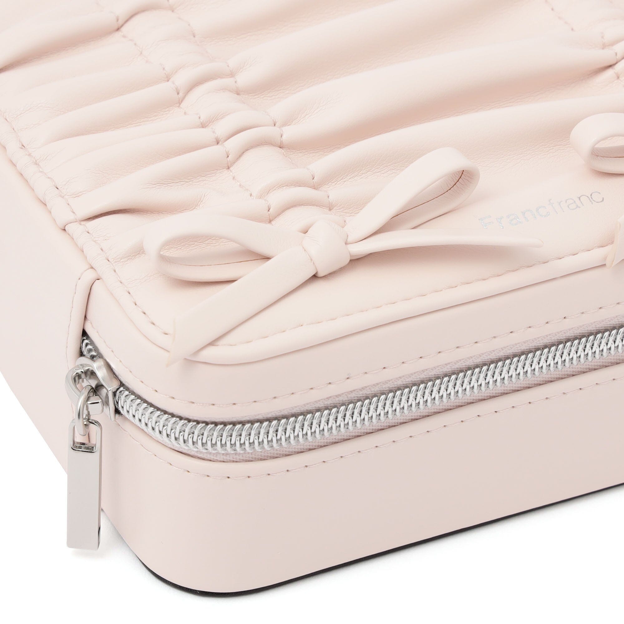 Ribbon Travel Jewelry Box Multi Light Pink