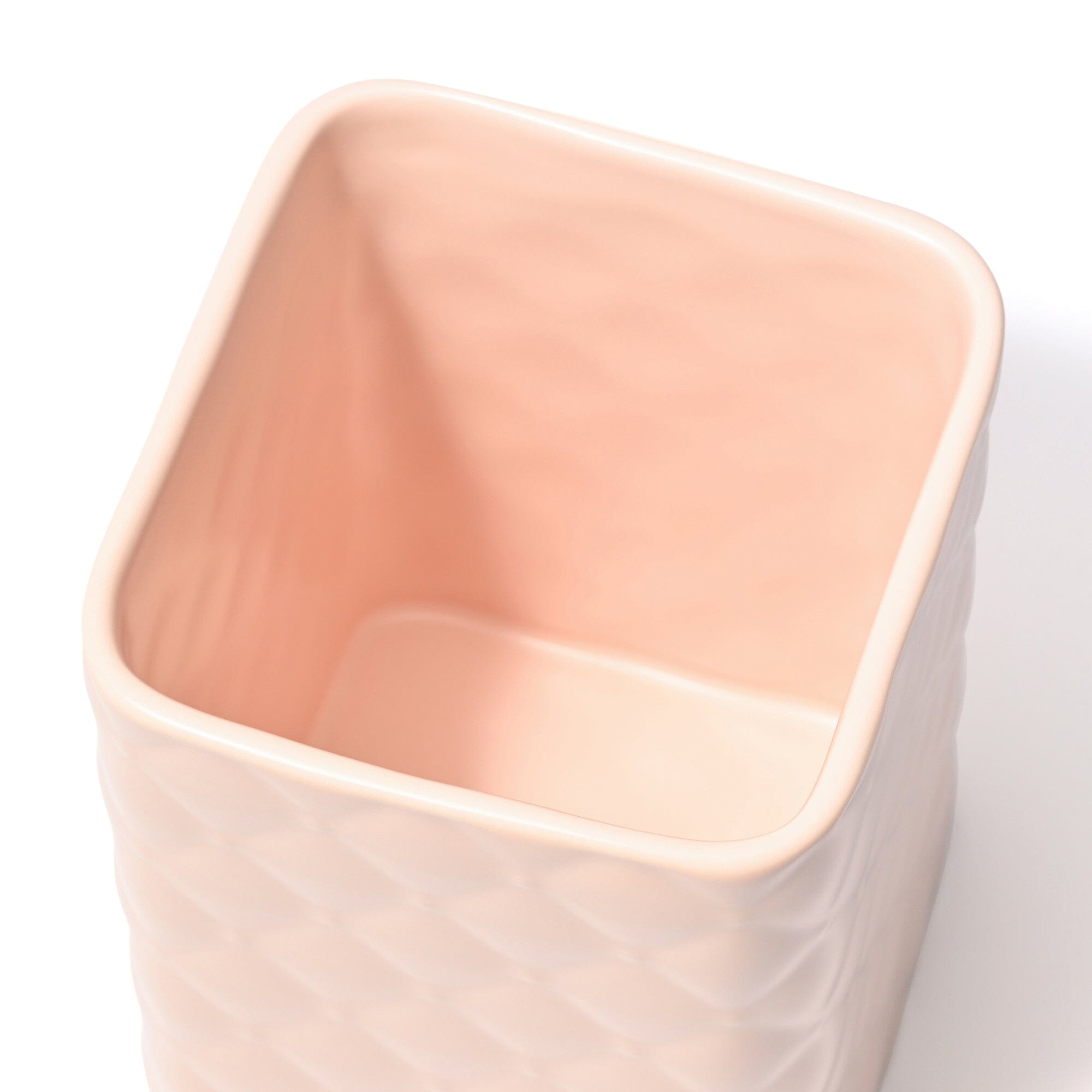 Ceramic Mini Dust Bin Quilt Pink