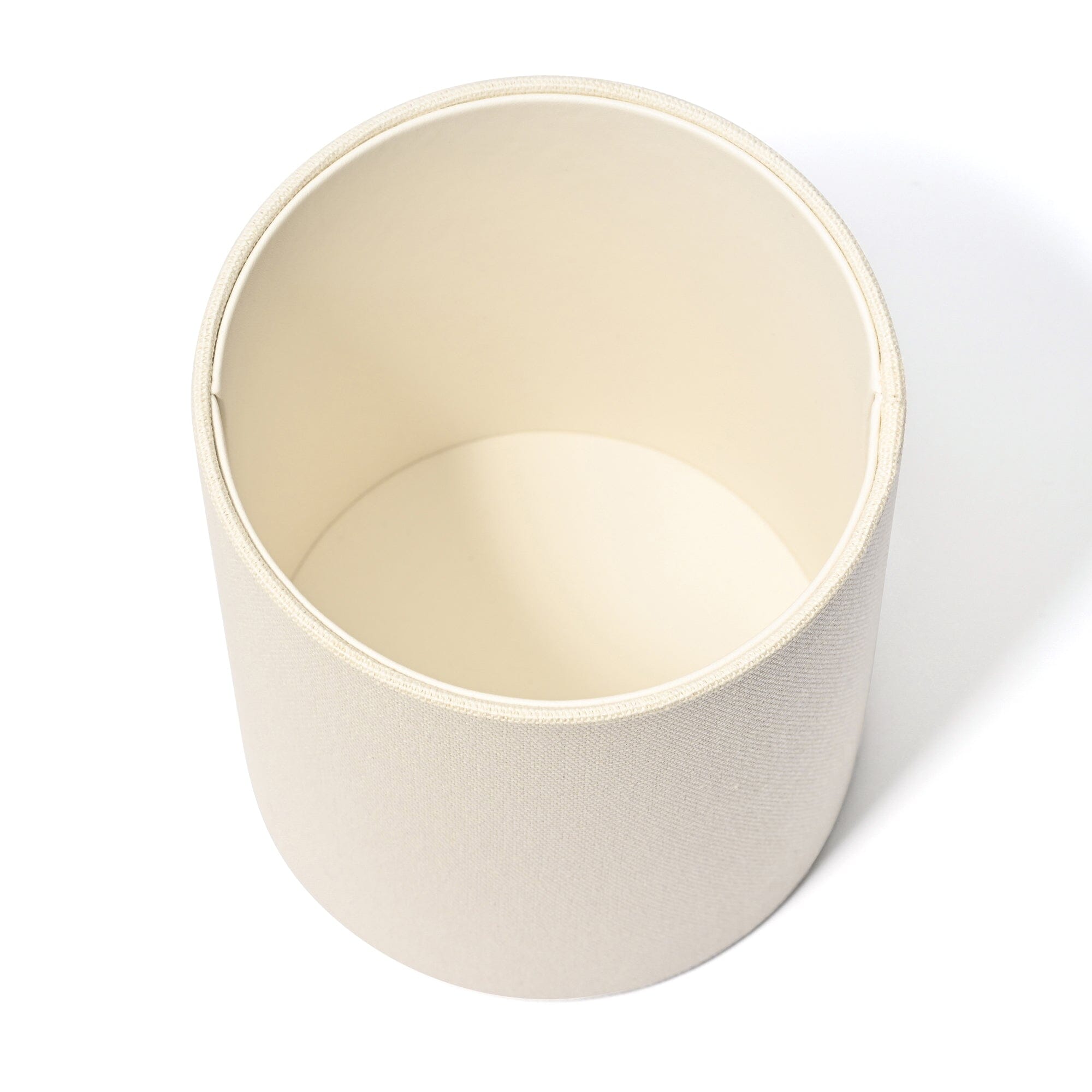 Fabric Mini Dust Bin Wave Ivory