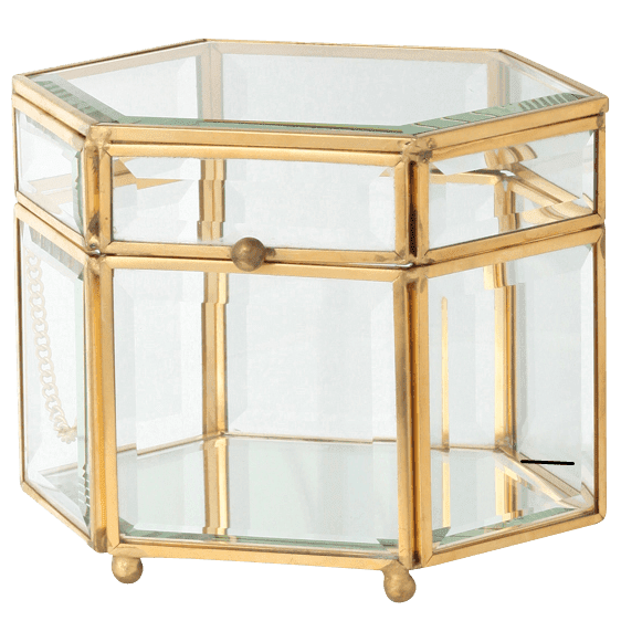 LAMULE 鐵質玻璃盒 六邊形