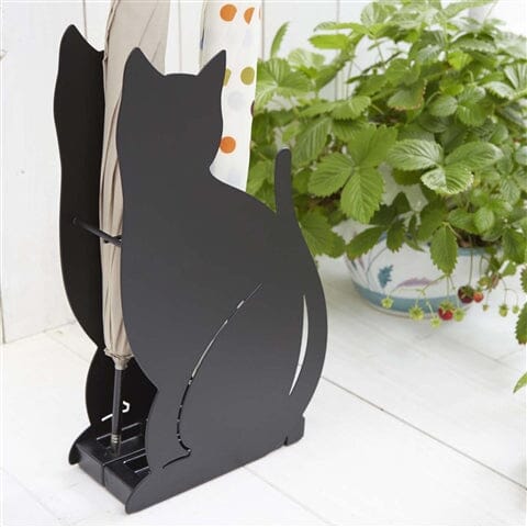 Umbrella Stand Cat Black