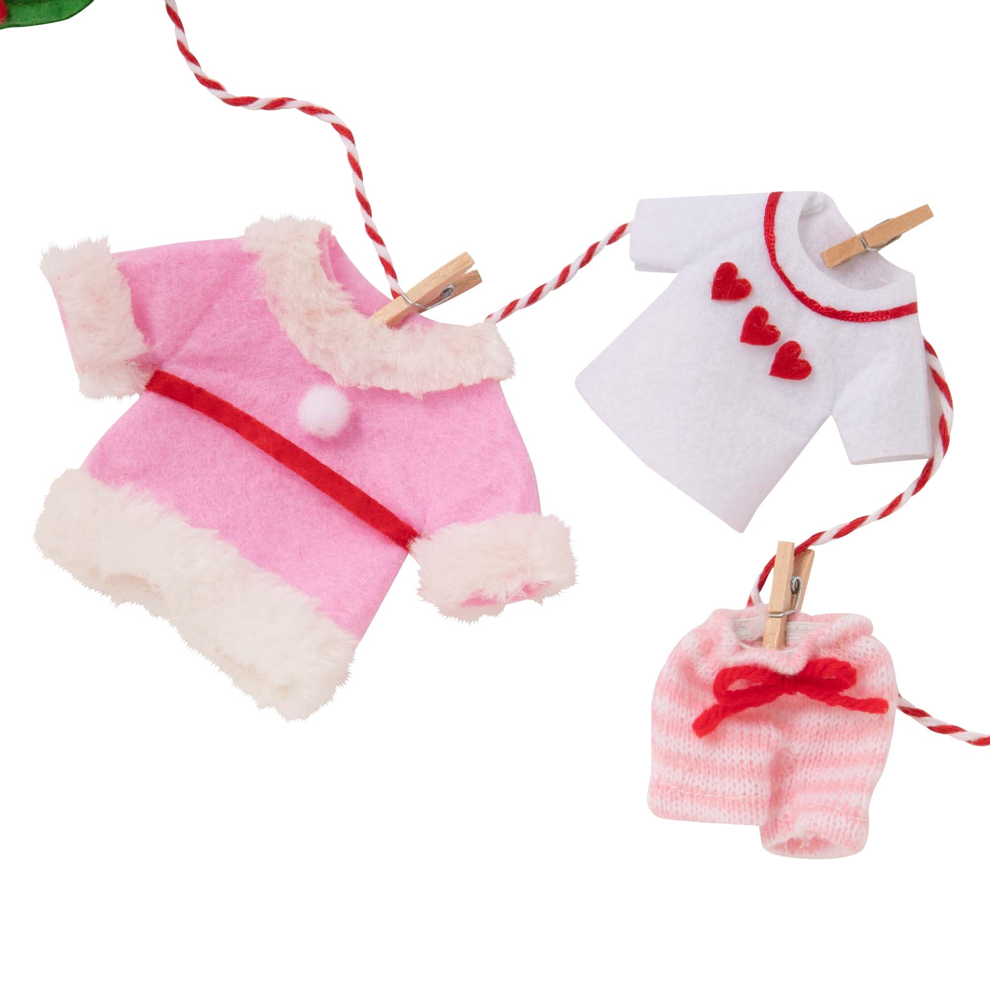 Fabric Garland Clothes  Pink