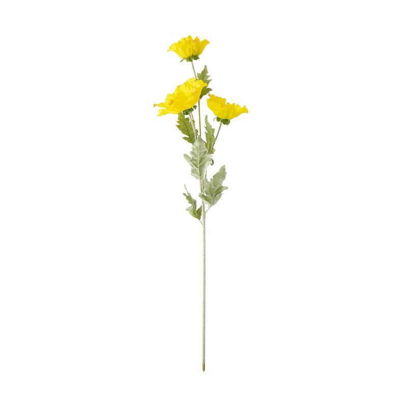 Art Flower Poppy L Yellow