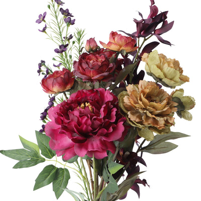 Bouquet Peony Leaf Mix Purple