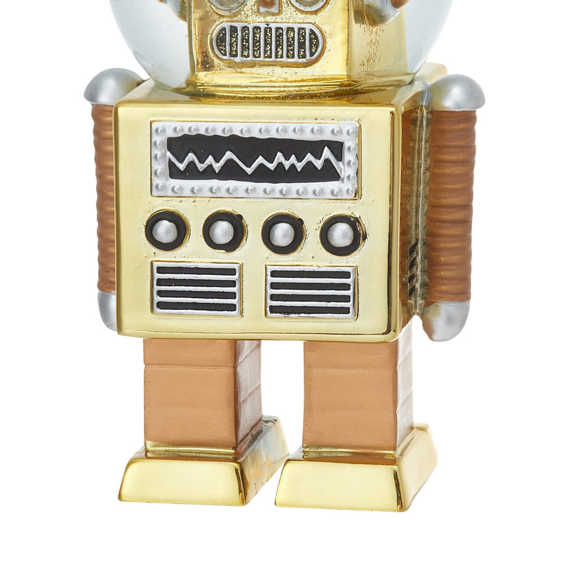 Snow Globe Robot Medium Gold