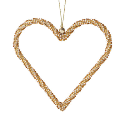 Rhinestone Ornament Frame Heart Gold